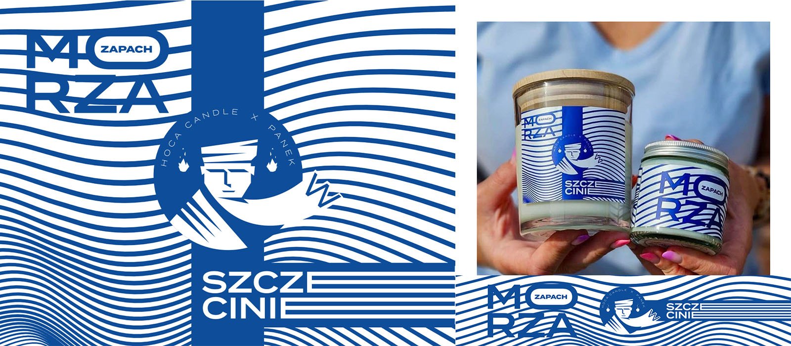 Hoca Candle — etykieta "Zapach Morza" — zdjęcie 1