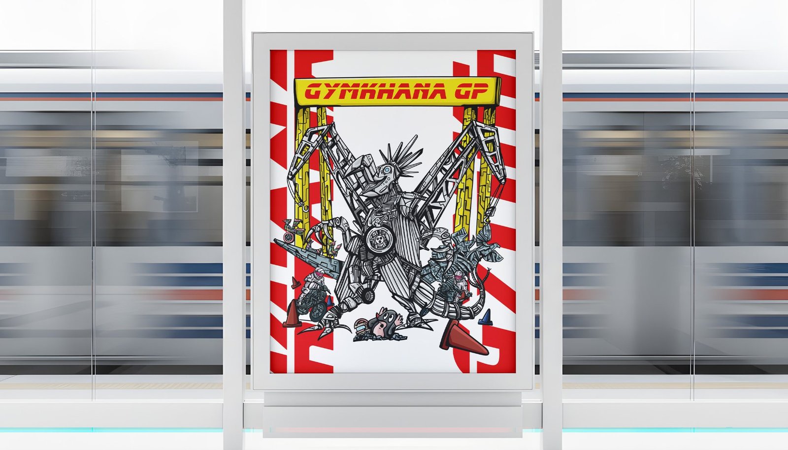 MotoGymkhana, plakat na citylighcie